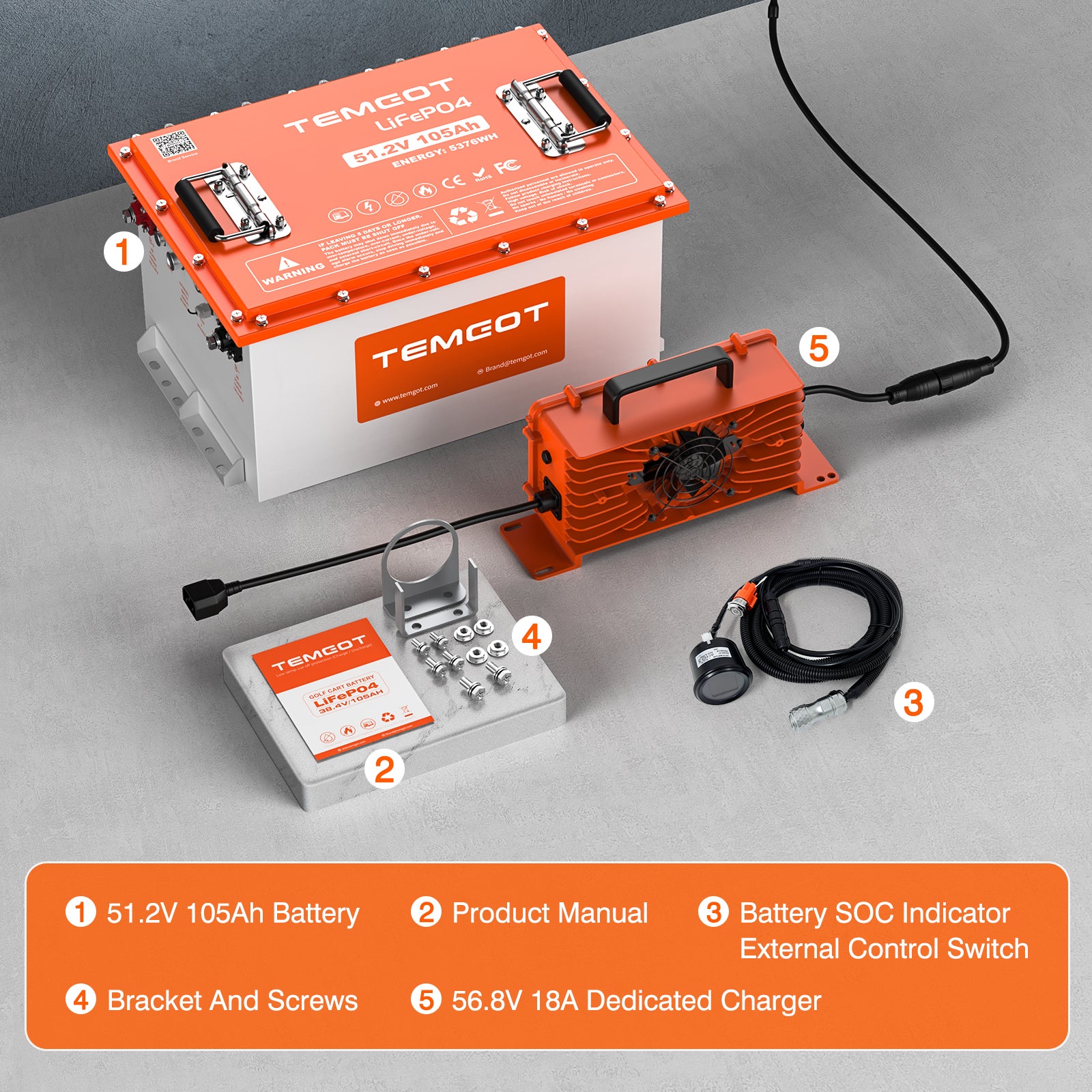 48v golf cart battery convertion kit